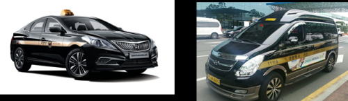 　(左圖為模范出租車，右圖為大型出租車)