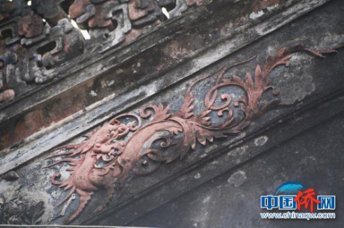 林家大院精美的雕刻。　凌楠 攝