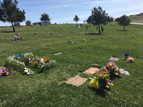 雖然清明節(jié)未到，一些華人居民到公墓掃墓。(美國(guó)《世界日?qǐng)?bào)》/啟鉻 攝)