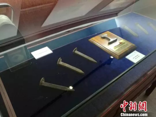 　資料圖 鐵路華工使用過的道釘 郭軍 攝