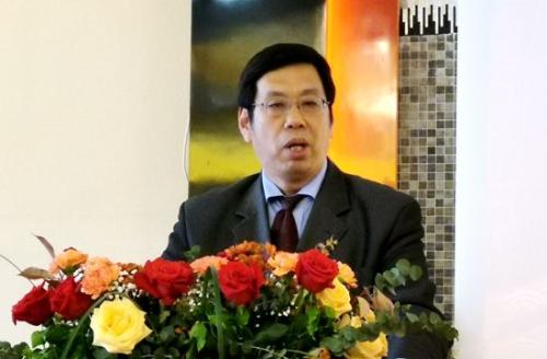 中國駐佛羅倫薩總領(lǐng)事王文剛致辭。(圖片來源：歐聯(lián)社記者 胡彪 攝)