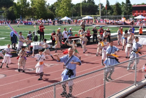 少林功夫在開幕式上進(jìn)行了展示。(美國《世界日報(bào)》/黃少華 攝)