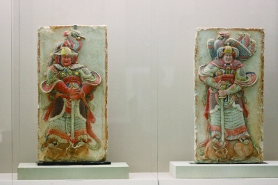 圖為王處直墓浮雕石刻 圖為王處直墓浮雕石刻