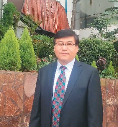 張永蓬在南非金山大學(xué)訪學(xué)。 　　受訪者供圖