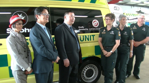 新西蘭海南社團(tuán)總會馮平會長講話。(新西蘭中華新聞通訊社/張寧 攝)