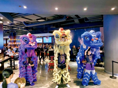 醒獅表演。(加拿大《星島日?qǐng)?bào)》/莊昕 攝)