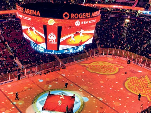 現(xiàn)場(chǎng)少林功夫表演。(加拿大《星島日?qǐng)?bào)》/莊昕 攝)