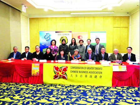 發(fā)布會現(xiàn)場。加拿大《明報》記者攝