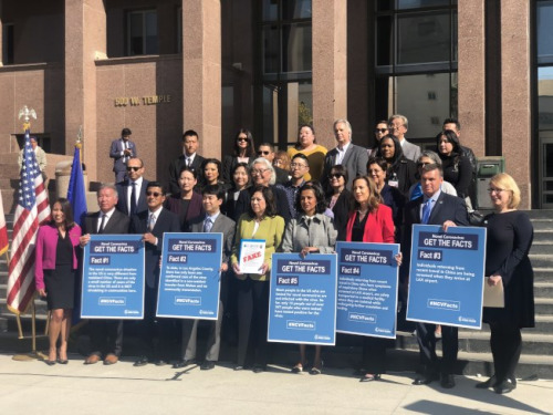 亞太組織聯(lián)合洛縣政府呼吁禁止因新冠肺炎病毒引起的種族歧視。(美國《世界日報(bào)》記者王若然／攝影)