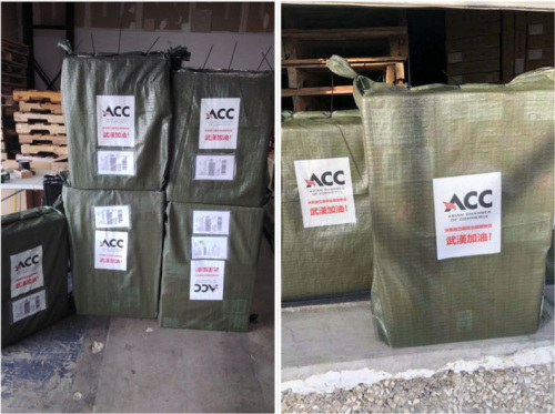 第一批物資已經(jīng)在2月4日發(fā)往中國(guó)。休斯敦亞裔商會(huì)提供