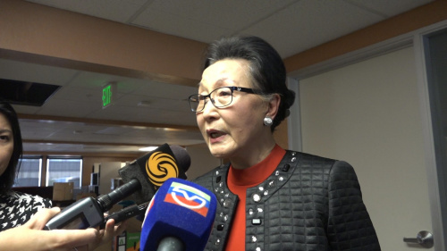 方李邦琴接受本臺(tái)記者采訪(fǎng)。美國(guó)中文網(wǎng)記者崔菡攝