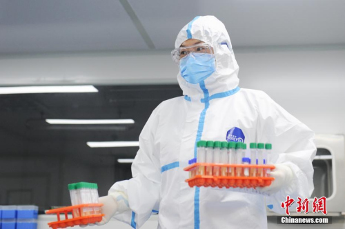 3月12日，安徽(合肥)僑夢苑內(nèi)的僑資企業(yè)博奧醫(yī)學基因檢測有限公司，自2月1日開工，一直配合專業(yè)醫(yī)療機構，24小時不間斷開展臨床新型冠狀病毒核酸檢測工作。<a target='_blank' >中新社</a>記者 張婭子 攝