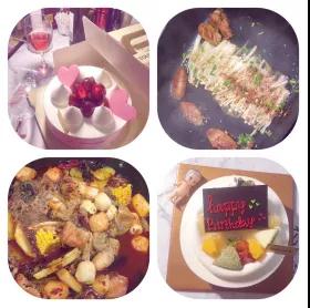 生日的飯菜。(作者供圖)