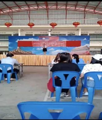 “漢語橋”比賽預(yù)賽。(作者供圖)