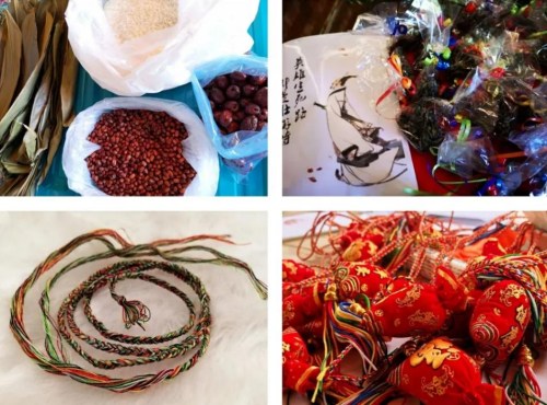 瑞士蘇黎世華裔孩子們做的粽子、五彩繩和香囊。
