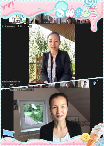 營員家長代表?xiàng)n帆(上)、班主任李青青(下)在線致辭。