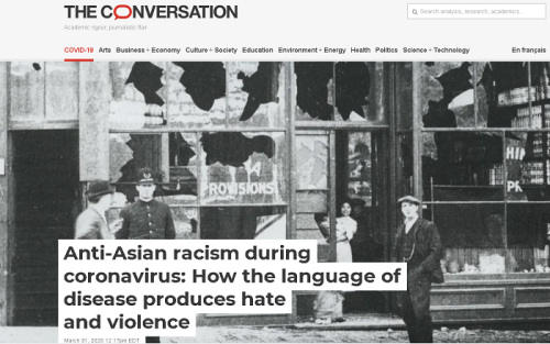 　△名為《談話》的網(wǎng)絡(luò)媒體對加拿大歷史上對華人污名化的報道