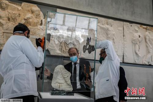 帕特農神廟石雕碎片暫返衛(wèi)城 補全希臘眾神觀看游行場景