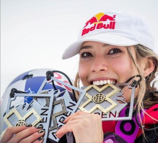 谷愛凌在阿斯本為中國冰雪再創(chuàng)歷史。圖片來源：谷愛凌個人社交媒體