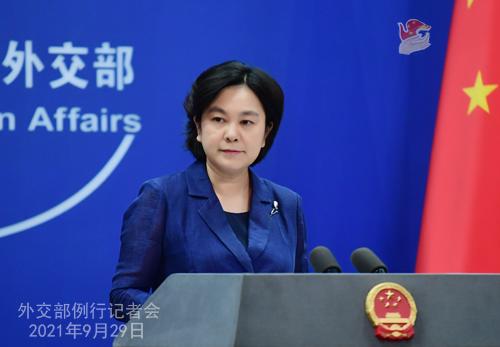 外交部發(fā)言人華春瑩。薛偉 攝