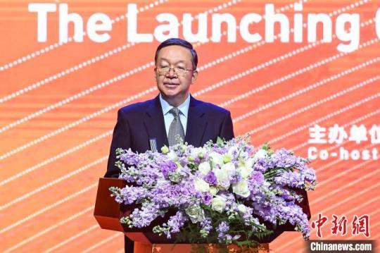 中國教育部副部長、國家語委主任田學軍13日出席2021國際中文教育交流周”啟動儀式并致辭?！≌Z合中心供圖