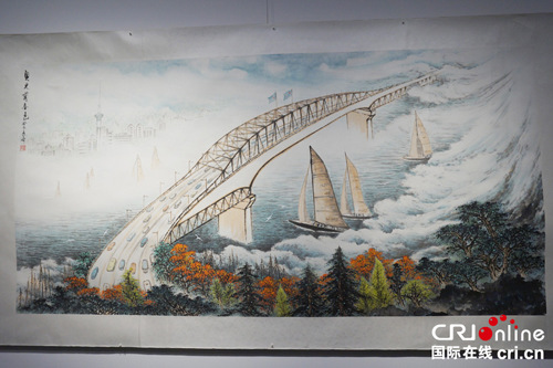 中國僑網(wǎng)著名華人畫家區(qū)本畫作。(國際在線)