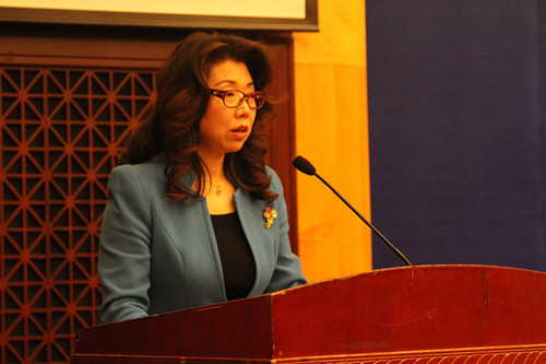 中國(guó)僑網(wǎng)當(dāng)選遼寧省僑聯(lián)主席后王朝霞發(fā)表講話