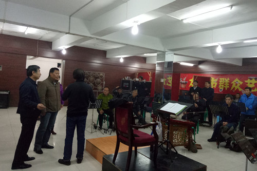 觀摩老西民樂團(tuán)排練