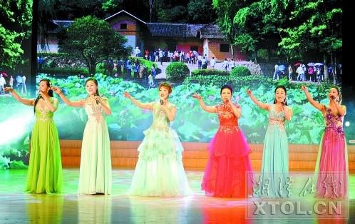 中國僑網(wǎng)“親情中華·走進(jìn)僑鄉(xiāng)·歡聚湘潭”大型文藝晚會現(xiàn)場。(記者 方陽 攝)