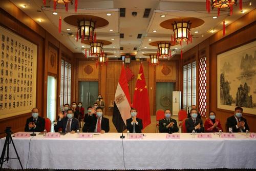 中國僑網座談會現(xiàn)場(駐埃及大使館網站)