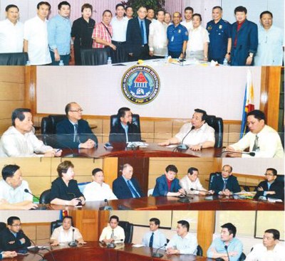 商總與菲國警偵察組座談。(菲律賓《商報(bào)》)