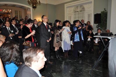 中國僑網(wǎng)美國華人生物醫(yī)藥科技協(xié)會新年酒會現(xiàn)場。(美國《世界日報》/左一心 攝)