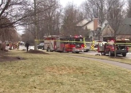 圖為火災(zāi)發(fā)生的房屋。(美國(guó)中文網(wǎng))