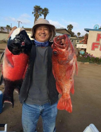 由于加州漁獵局禁止2月底前進行石斑魚海釣活動,不少喜歡海釣的人轉(zhuǎn)而前往墨西哥海釣。(肖強提供)