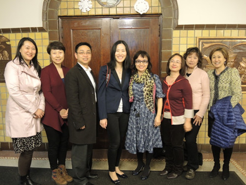 大頸華人協(xié)會慶祝大頸公校終可在農(nóng)歷新年放假。(美國《世界日報》/朱蕾