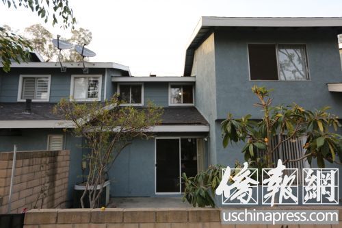 13日晚發(fā)生命案的王家住宅后院。(美國《僑報》/邱晨