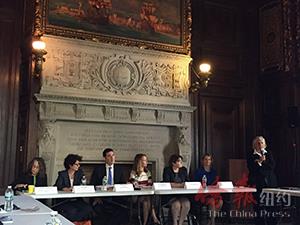 新美國媒體邀請政府部門和機(jī)構(gòu)代表談如何防止詐騙。(美國《僑報》/林菁