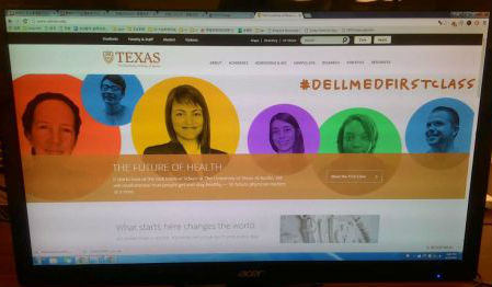 得州大學奧斯汀分校官網(wǎng)首頁。(美國《僑報》)