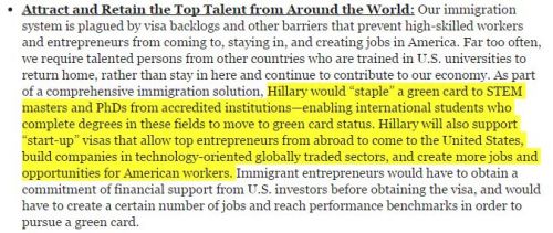 《希拉里·克林頓關(guān)于科技創(chuàng)新的倡議》文章原文中相關(guān)描述。(美國《僑報》)