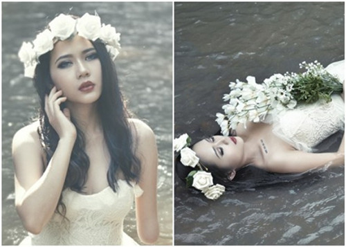 黃秀妹推出一輯以“愛(ài)麗絲夢(mèng)游仙境”為主題的照片。(互聯(lián)網(wǎng)圖片)