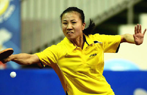 資料圖:剛果(布)乒乓球隊(duì)隊(duì)員韓杏在比賽中。新華社記者王博攝