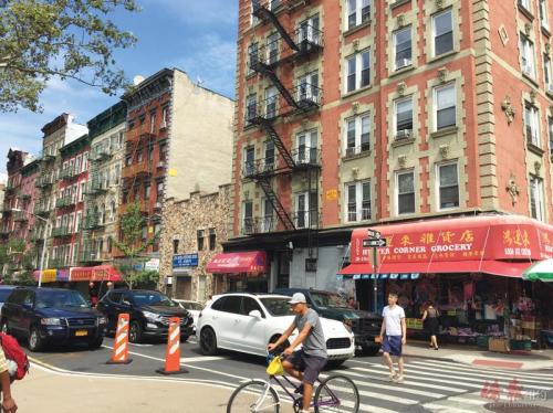 圖為華埠重劃將限制樓房高度和密度。(美國(guó)《僑報(bào)》/林菁