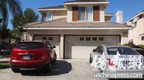 保安所說的發(fā)生入室盜竊案的豪宅。(美國(guó)《僑報(bào)》/高睿