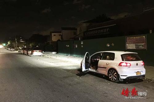 皇后區(qū)白石鎮(zhèn)居民宋先生深夜被被兩匪徒打劫現(xiàn)場。(美國《僑報(bào)》資料圖)