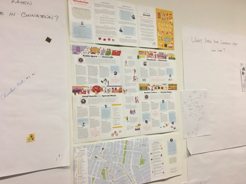 中國僑網《歡迎來到華埠》地圖介紹正宗的華埠。(美國《世界日報》/金春香 攝)