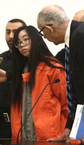 中國僑網(wǎng)李林身穿囚服出庭。(美國《世界日報(bào)》/檔案照)