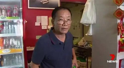 中國(guó)僑網(wǎng)61歲華人店員Peter Vuong。(今日悉尼微信公眾號(hào)援引7NEWS圖片)