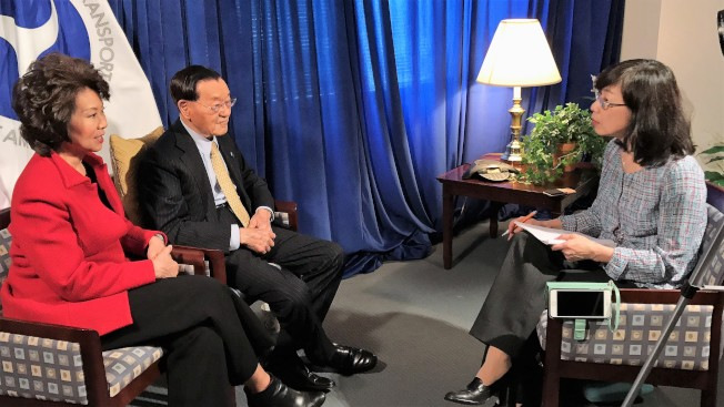 中國僑網(wǎng)趙小蘭接受專訪。(美國《世界日報》/羅曉媛 攝)