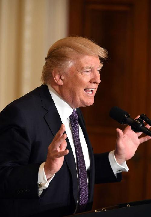 中國僑網(wǎng)資料圖片:美國總統(tǒng)特朗普 新華社記者殷博古攝