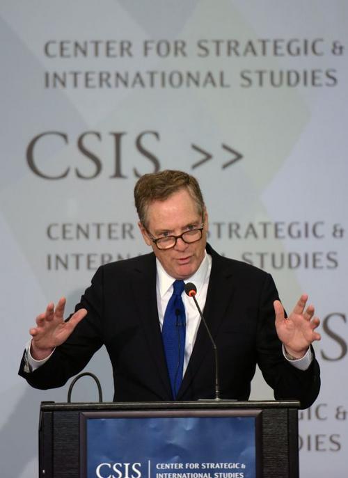 中國僑網(wǎng)美國貿(mào)易代表羅伯特·萊特希澤 新華社記者殷博古攝